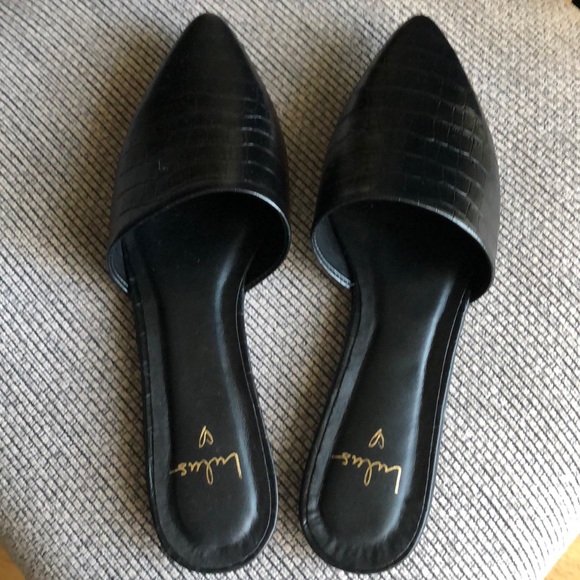 Lulus crocodile embossed Lorena leather slides - Picture 4 of 6